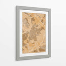 Mapa vintage sepia de Saint Etienne Francia - Rosana Laiz Blursbyai | Cuadro decorativo de Canvas Lab