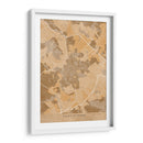 Mapa vintage sepia de Saint Etienne Francia - Rosana Laiz Blursbyai | Cuadro decorativo de Canvas Lab
