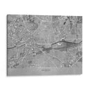 Mapa vintage gris de Rennes Francia - Rosana Laiz Blursbyai | Cuadro decorativo de Canvas Lab