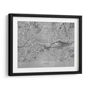 Mapa vintage gris de Rennes Francia - Rosana Laiz Blursbyai | Cuadro decorativo de Canvas Lab