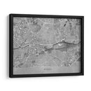 Mapa vintage gris de Rennes Francia - Rosana Laiz Blursbyai | Cuadro decorativo de Canvas Lab