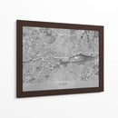 Mapa vintage gris de Rennes Francia - Rosana Laiz Blursbyai | Cuadro decorativo de Canvas Lab