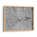 Mapa vintage gris de Rennes Francia - Rosana Laiz Blursbyai | Cuadro decorativo de Canvas Lab