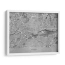 Mapa vintage gris de Rennes Francia - Rosana Laiz Blursbyai | Cuadro decorativo de Canvas Lab