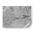 Mapa vintage gris de Rennes Francia - Rosana Laiz Blursbyai | Cuadro decorativo de Canvas Lab