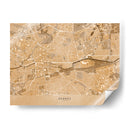 Mapa vintage sepia de Rennes Francia - Rosana Laiz Blursbyai | Cuadro decorativo de Canvas Lab