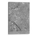 Mapa vintage gris del centro de Reims, Francia - Rosana Laiz Blursbyai | Cuadro decorativo de Canvas Lab