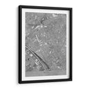 Mapa vintage gris del centro de Reims, Francia - Rosana Laiz Blursbyai | Cuadro decorativo de Canvas Lab