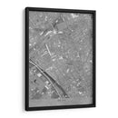 Mapa vintage gris del centro de Reims, Francia - Rosana Laiz Blursbyai | Cuadro decorativo de Canvas Lab