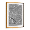 Mapa vintage gris del centro de Reims, Francia - Rosana Laiz Blursbyai | Cuadro decorativo de Canvas Lab