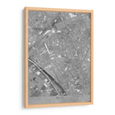 Mapa vintage gris del centro de Reims, Francia - Rosana Laiz Blursbyai | Cuadro decorativo de Canvas Lab
