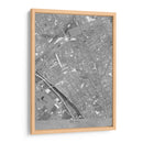 Mapa vintage gris del centro de Reims, Francia - Rosana Laiz Blursbyai | Cuadro decorativo de Canvas Lab