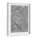 Mapa vintage gris del centro de Reims, Francia - Rosana Laiz Blursbyai | Cuadro decorativo de Canvas Lab