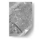 Mapa vintage gris del centro de Reims, Francia - Rosana Laiz Blursbyai | Cuadro decorativo de Canvas Lab