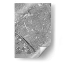 Mapa vintage gris del centro de Reims, Francia - Rosana Laiz Blursbyai | Cuadro decorativo de Canvas Lab
