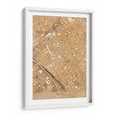 Mapa vintage sepia del centro de Reims, Alemania - Rosana Laiz Blursbyai | Cuadro decorativo de Canvas Lab