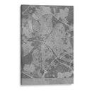 Mapa vintage gris de Reims Francia - Rosana Laiz Blursbyai | Cuadro decorativo de Canvas Lab