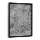Mapa vintage gris de Reims Francia - Rosana Laiz Blursbyai | Cuadro decorativo de Canvas Lab