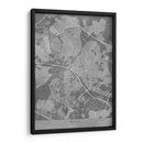 Mapa vintage gris de Reims Francia - Rosana Laiz Blursbyai | Cuadro decorativo de Canvas Lab