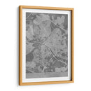 Mapa vintage gris de Reims Francia - Rosana Laiz Blursbyai | Cuadro decorativo de Canvas Lab