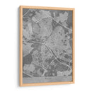 Mapa vintage gris de Reims Francia - Rosana Laiz Blursbyai | Cuadro decorativo de Canvas Lab