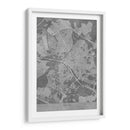 Mapa vintage gris de Reims Francia - Rosana Laiz Blursbyai | Cuadro decorativo de Canvas Lab