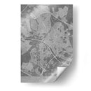 Mapa vintage gris de Reims Francia - Rosana Laiz Blursbyai | Cuadro decorativo de Canvas Lab