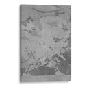Mapa vintage gris de Nimes Francia - Rosana Laiz Blursbyai | Cuadro decorativo de Canvas Lab