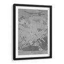 Mapa vintage gris de Nimes Francia - Rosana Laiz Blursbyai | Cuadro decorativo de Canvas Lab