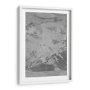 Mapa vintage gris de Nimes Francia - Rosana Laiz Blursbyai | Cuadro decorativo de Canvas Lab
