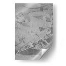 Mapa vintage gris de Nimes Francia - Rosana Laiz Blursbyai | Cuadro decorativo de Canvas Lab