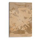 Mapa vintage sepia de Nimes Francia - Rosana Laiz Blursbyai | Cuadro decorativo de Canvas Lab