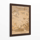 Mapa vintage sepia de Nimes Francia - Rosana Laiz Blursbyai | Cuadro decorativo de Canvas Lab