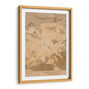 Mapa vintage sepia de Nimes Francia - Rosana Laiz Blursbyai | Cuadro decorativo de Canvas Lab