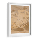 Mapa vintage sepia de Nimes Francia - Rosana Laiz Blursbyai | Cuadro decorativo de Canvas Lab