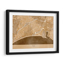 Mapa vintage en sepia del centro de Nice, Francia - Rosana Laiz Blursbyai | Cuadro decorativo de Canvas Lab