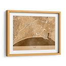 Mapa vintage en sepia del centro de Nice, Francia - Rosana Laiz Blursbyai | Cuadro decorativo de Canvas Lab