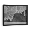 Mapa vintage gris de Nice Francia - Rosana Laiz Blursbyai | Cuadro decorativo de Canvas Lab