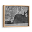 Mapa vintage gris de Nice Francia - Rosana Laiz Blursbyai | Cuadro decorativo de Canvas Lab