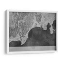 Mapa vintage gris de Nice Francia - Rosana Laiz Blursbyai | Cuadro decorativo de Canvas Lab