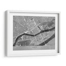 Mapa vintage gris del centro de Nantes, Francia - Rosana Laiz Blursbyai | Cuadro decorativo de Canvas Lab