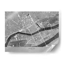 Mapa vintage gris del centro de Nantes, Francia - Rosana Laiz Blursbyai | Cuadro decorativo de Canvas Lab