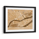 Mapa vintage en sepia del centro de Nantes, Francia - Rosana Laiz Blursbyai | Cuadro decorativo de Canvas Lab