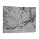 Mapa vintage gris de Nantes Francia - Rosana Laiz Blursbyai | Cuadro decorativo de Canvas Lab