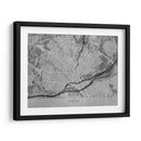 Mapa vintage gris de Nantes Francia - Rosana Laiz Blursbyai | Cuadro decorativo de Canvas Lab