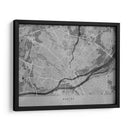 Mapa vintage gris de Nantes Francia - Rosana Laiz Blursbyai | Cuadro decorativo de Canvas Lab