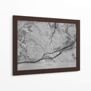 Mapa vintage gris de Nantes Francia - Rosana Laiz Blursbyai | Cuadro decorativo de Canvas Lab