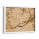 Mapa vintage sepia de Nantes Francia - Rosana Laiz Blursbyai | Cuadro decorativo de Canvas Lab