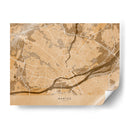 Mapa vintage sepia de Nantes Francia - Rosana Laiz Blursbyai | Cuadro decorativo de Canvas Lab