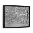 Mapa vintage gris del centro de Montpellier, Francia - Rosana Laiz Blursbyai | Cuadro decorativo de Canvas Lab